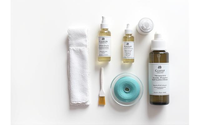 Kit di pulizia e manutenzione specifico per canne da pesca Giada Ami, con spray, panni e spazzoline.