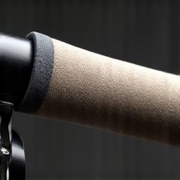 Impugnatura ergonomica di una canna da pesca Giada Ami, con dettagli in EVA anti-slip e un design che si adatta perfettamente alla mano.