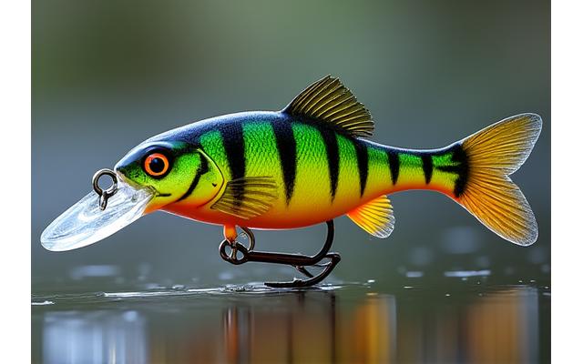 Un artificiale specificamente progettato per la pesca al Bass, che mostra colori vivaci e un profilo compatto.