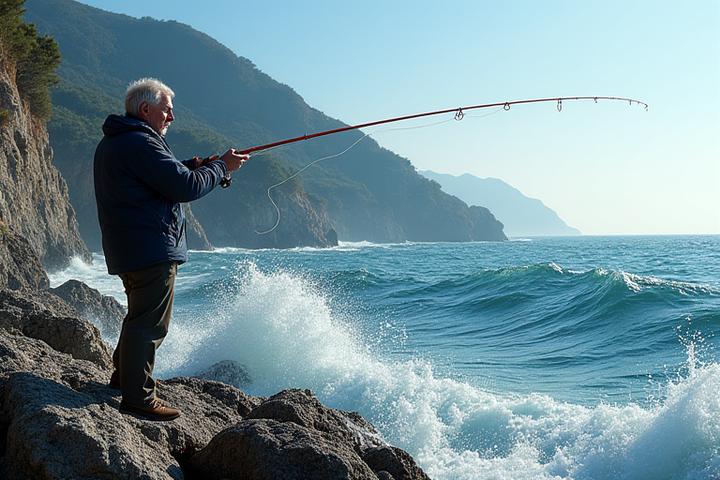 Pesca in mare in Liguria con attrezzatura resistente Giada Ami