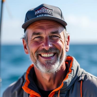 Foto del pescatore professionista e tester, Davide Ricci