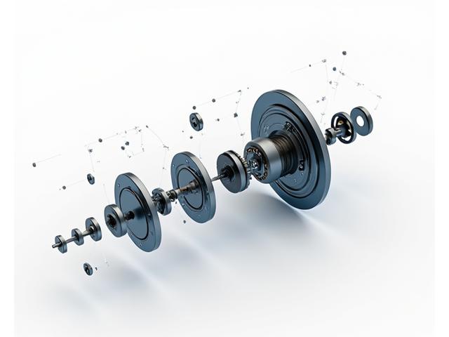 Diagramma interattivo 'exploded view' di un mulinello da pesca Giada Ami, con ogni componente (cuscinetti, ingranaggi, sistema drag) etichettato e separato per evidenziare la loro complessità e finitura. Ogni pezzo è messo in risalto per la sua qualità artigianale.